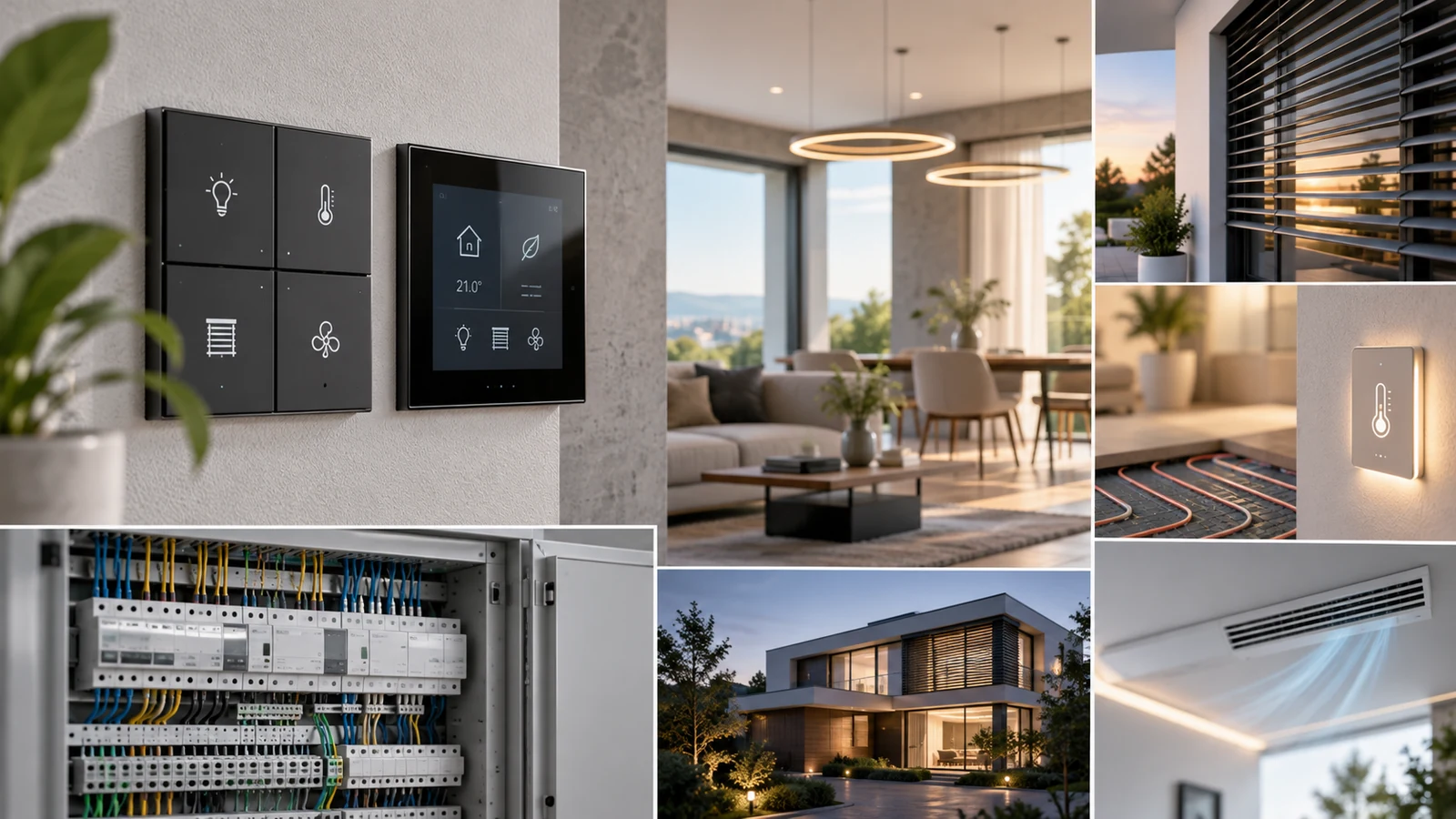 KNX-Gebäudeautomation: Beleuchtung, Heizung, Beschattung und vernetzte Gebäudetechnik.
